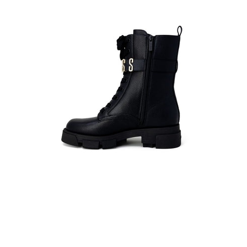 Guess Black Leather Leather Boot